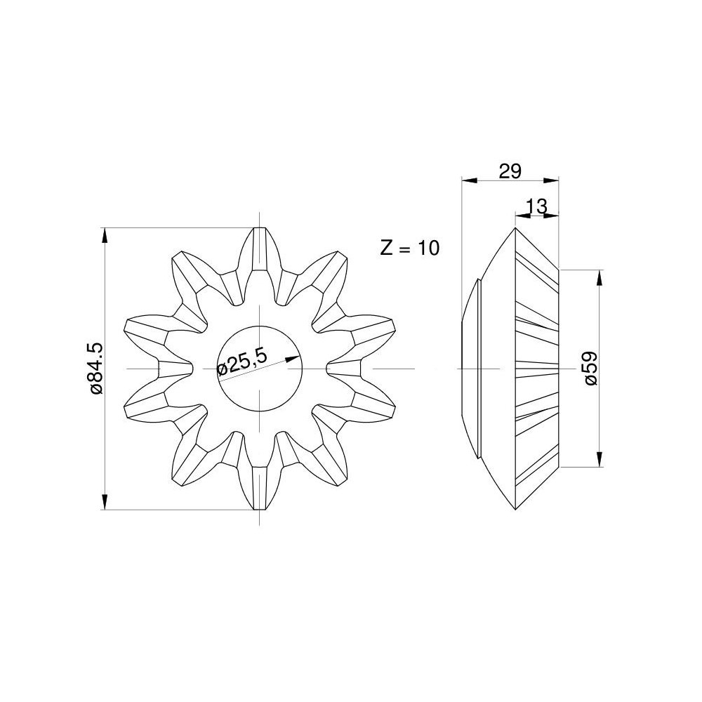Satelita mechanizmu różnicowego MF3/MF4