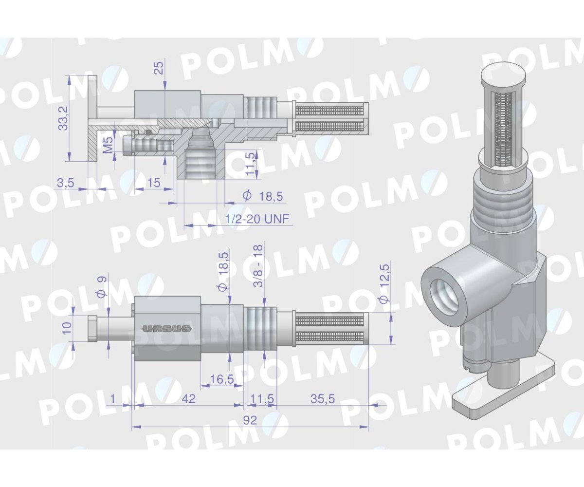 Kran paliwa z sitkiem kompletny MF3 ORYGINAŁ URSUS