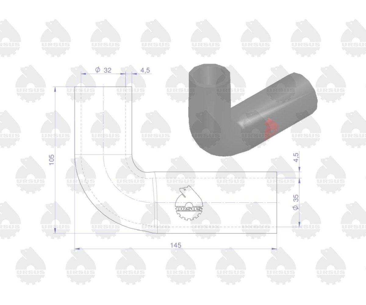 Zestaw komplet przewodów chłodnicy MF-3 ORYGINAŁ URSUS