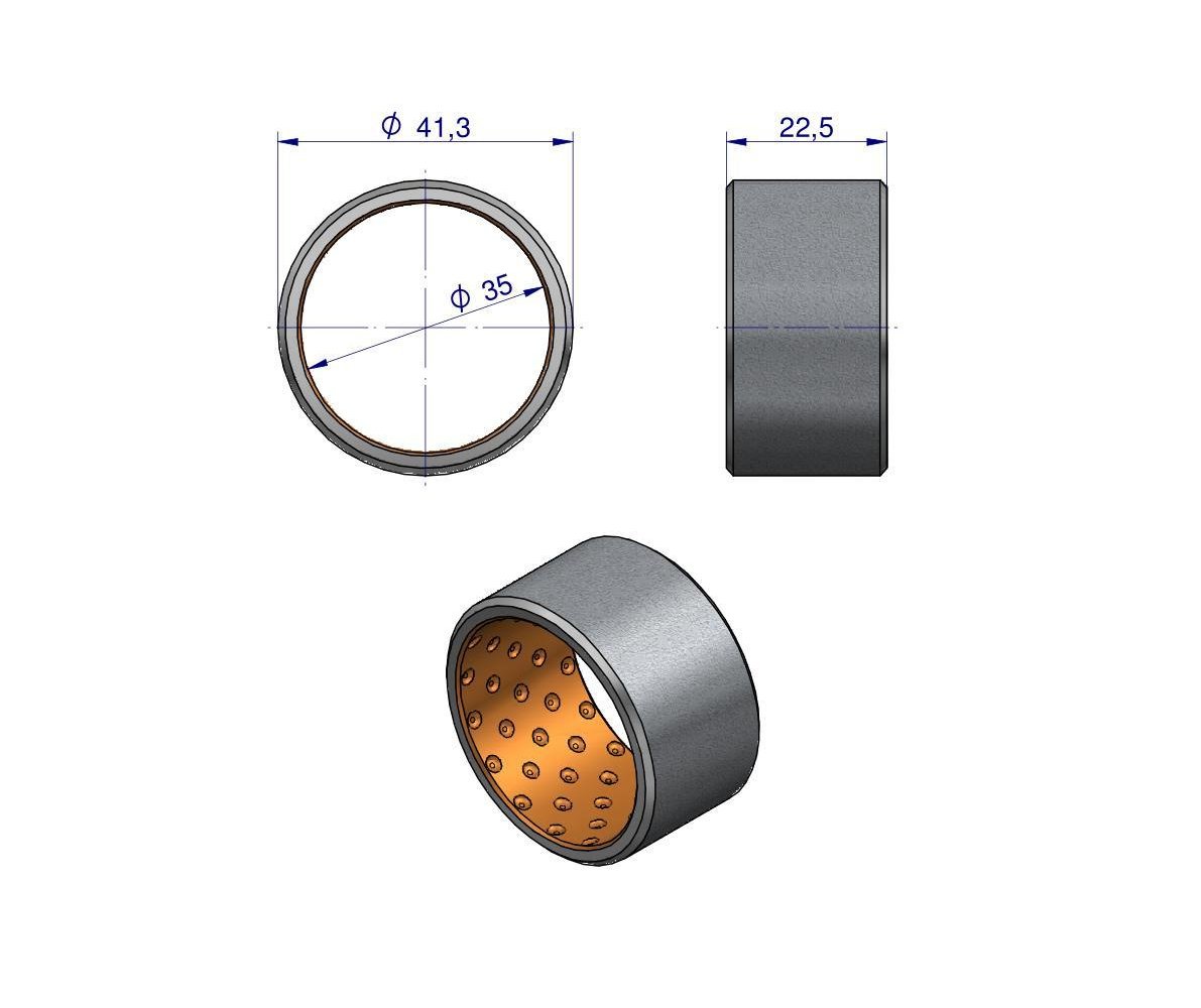 Tuleja łożyskowa pompy podnośnika MF3/MF4
