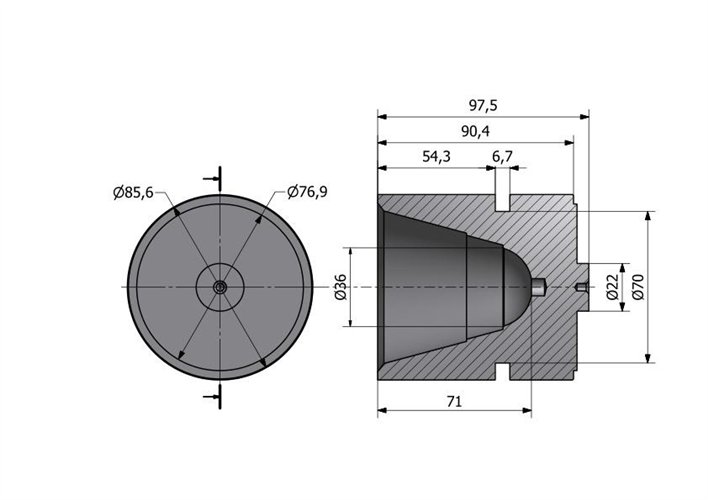 Tłok podnośnika 897562M2 MF3