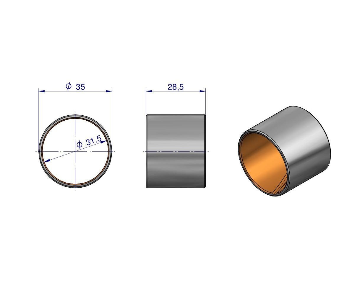 Tuleja kolumny kierowniczej MF3