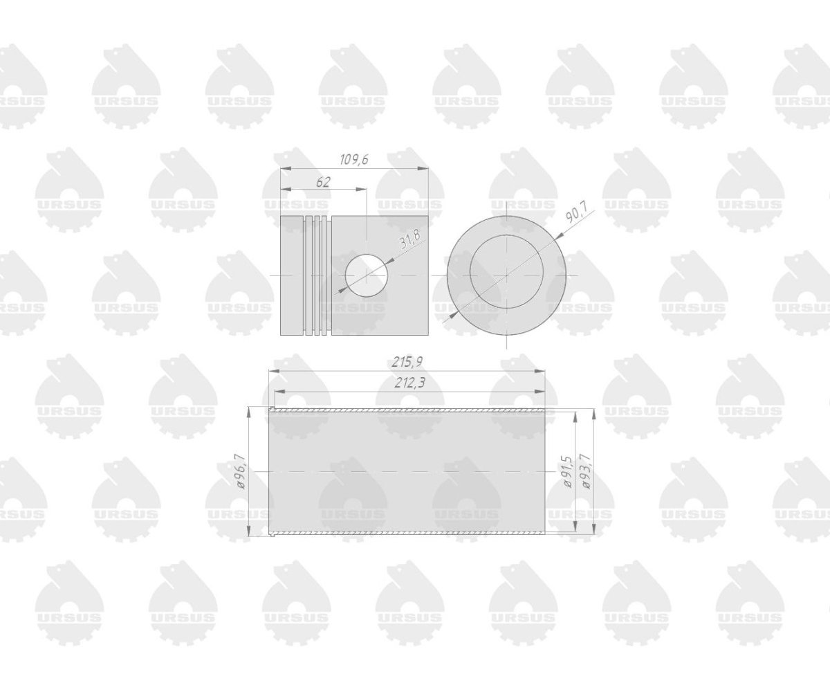 Zestaw naprawczy silnika 46910000, 0437890 MF3 ORYGINAŁ URSUS