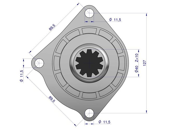 Rozrusznik z reduktorem MF4 Import