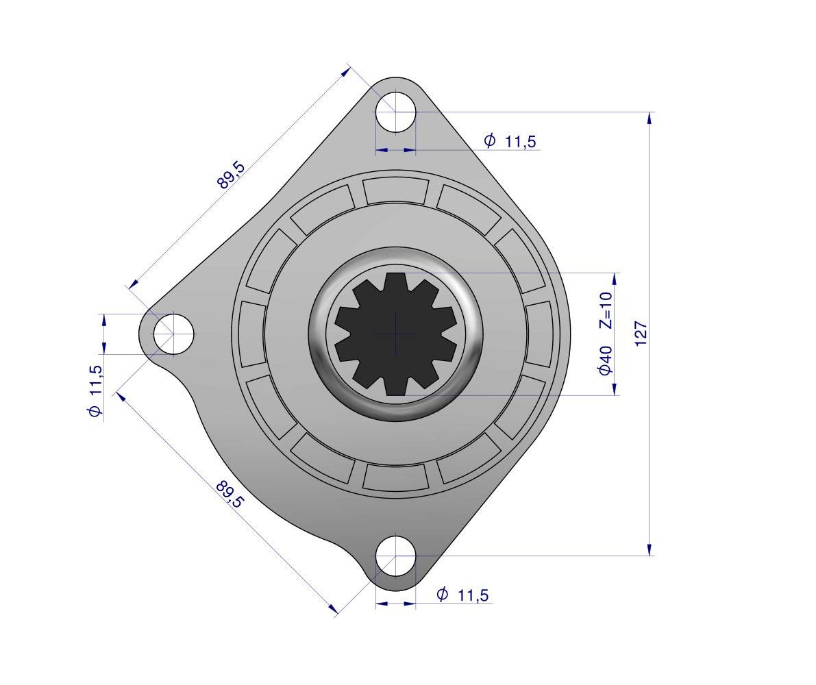 Rozrusznik z reduktorem MF4 Import