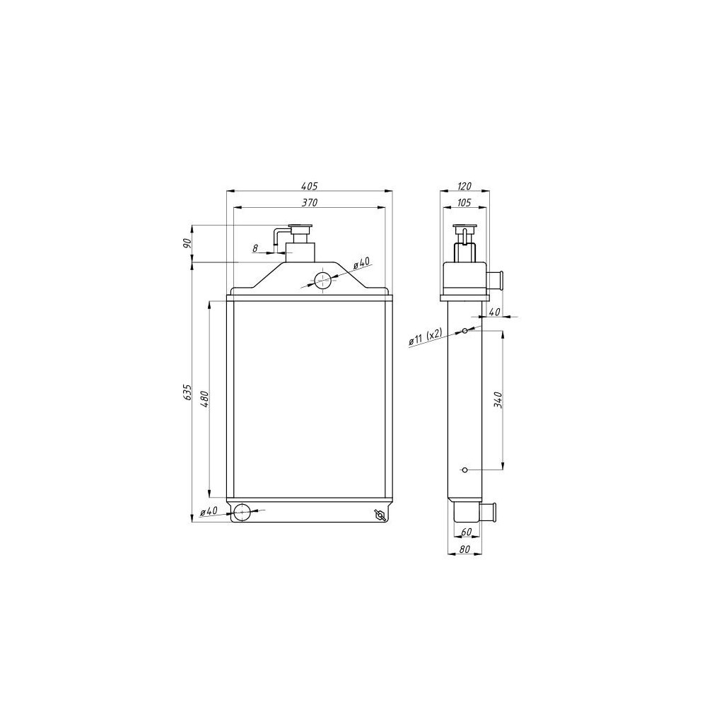Chłodnica miedziana MF4