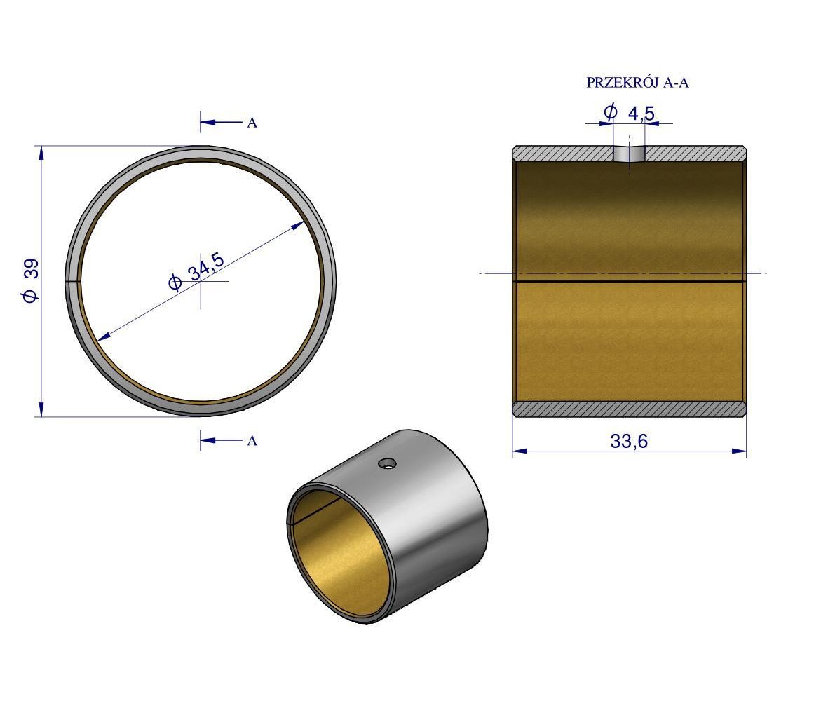 Tuleja korbowodu MF4 Bimetaliczna