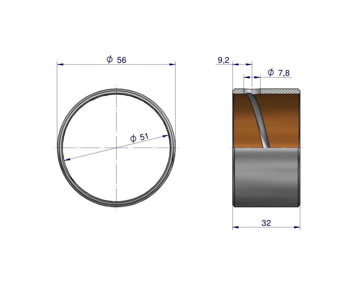 Tulejka wałka rozrządu MF4