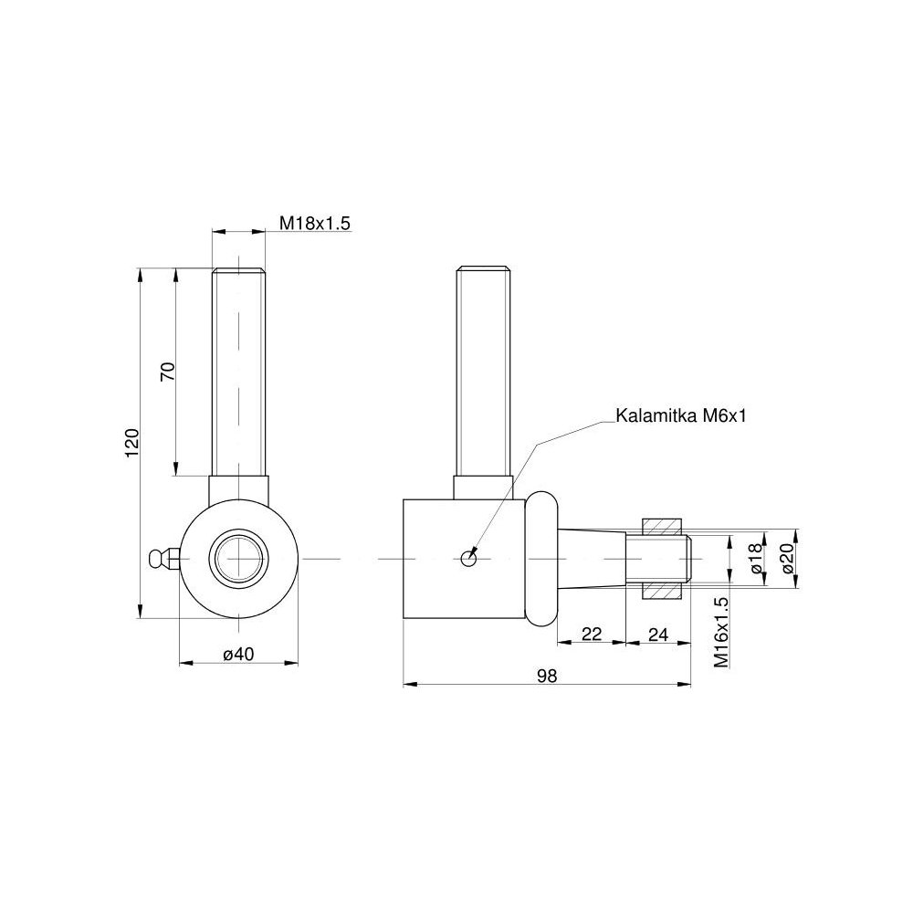 Przegub siłownika układu kierowniczego Zetor Czeski
