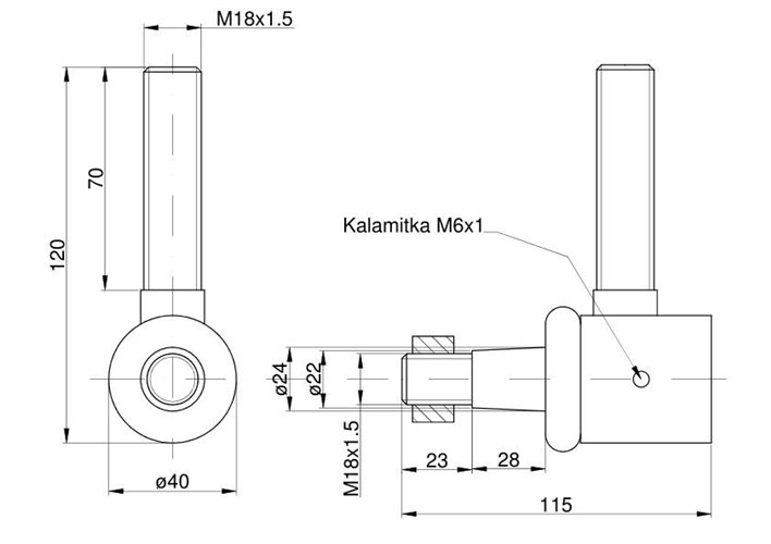 Przegub siłownika układu kierowniczego Zetor Czeski.