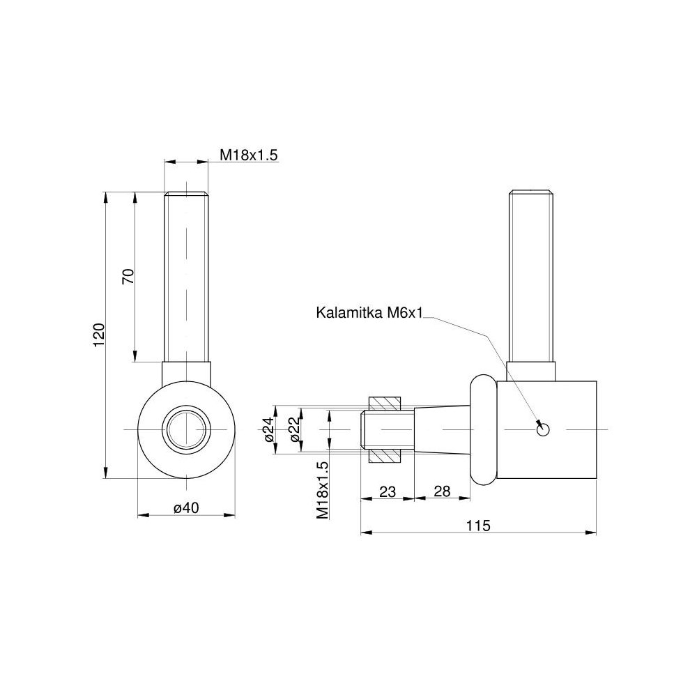 Przegub siłownika układu kierowniczego Zetor Czeski.