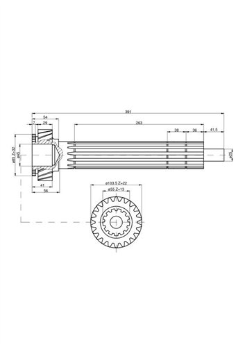 Wał główny 5211/5245 oryginał Zetor