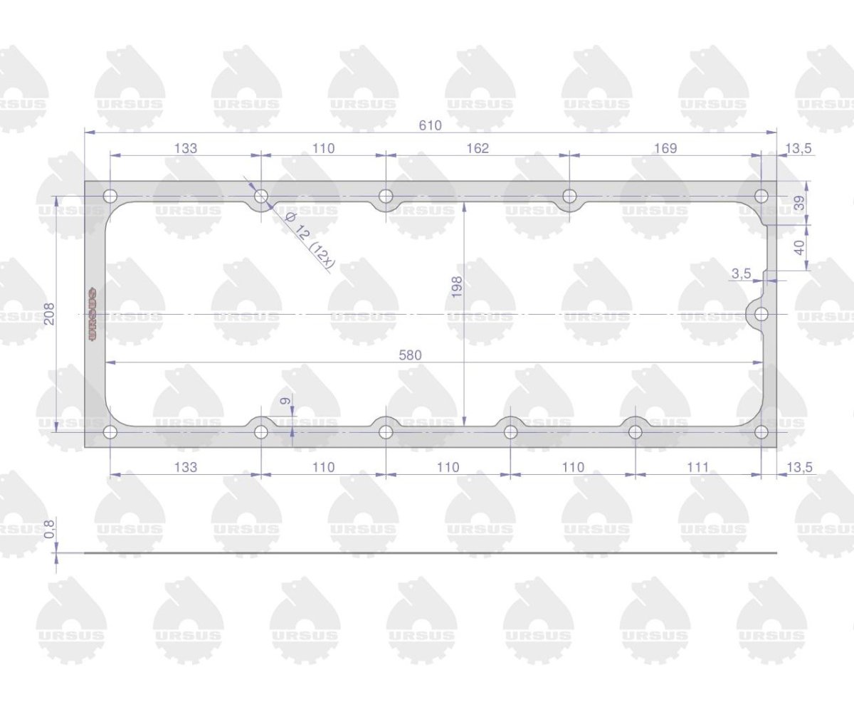 Uszczelka pokrywy skrzyni biegów krążelit 0.8mm Zetor ( sprzedawane po 5 ) ORYGINAŁ URSUS