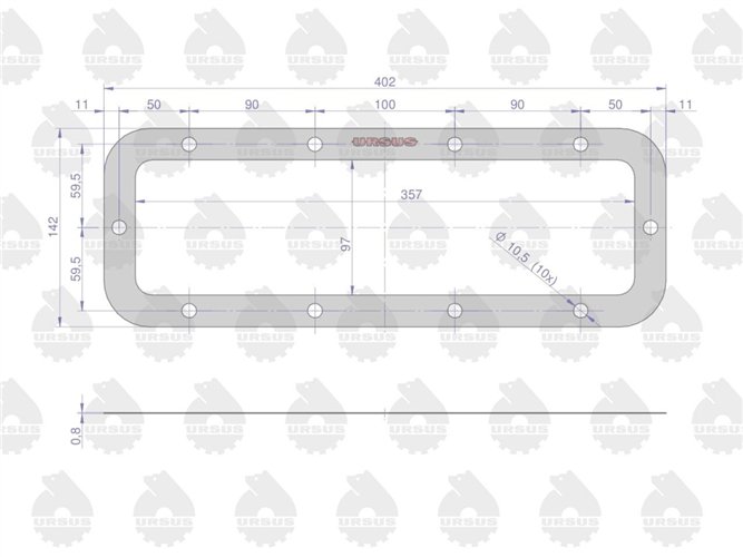Uszczelka pokrywy dolnej zwolnicy krążelit 0.8mm Zetor ( sprzedawane po 5 ) ORYGINAŁ URSUS