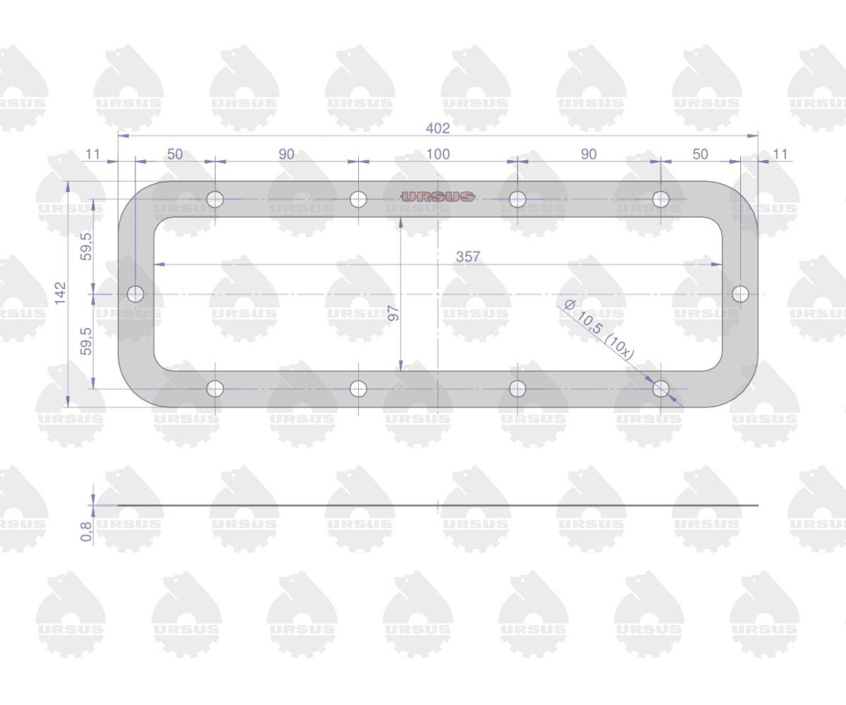 Uszczelka pokrywy dolnej zwolnicy krążelit 0.8mm Zetor ( sprzedawane po 5 ) ORYGINAŁ URSUS