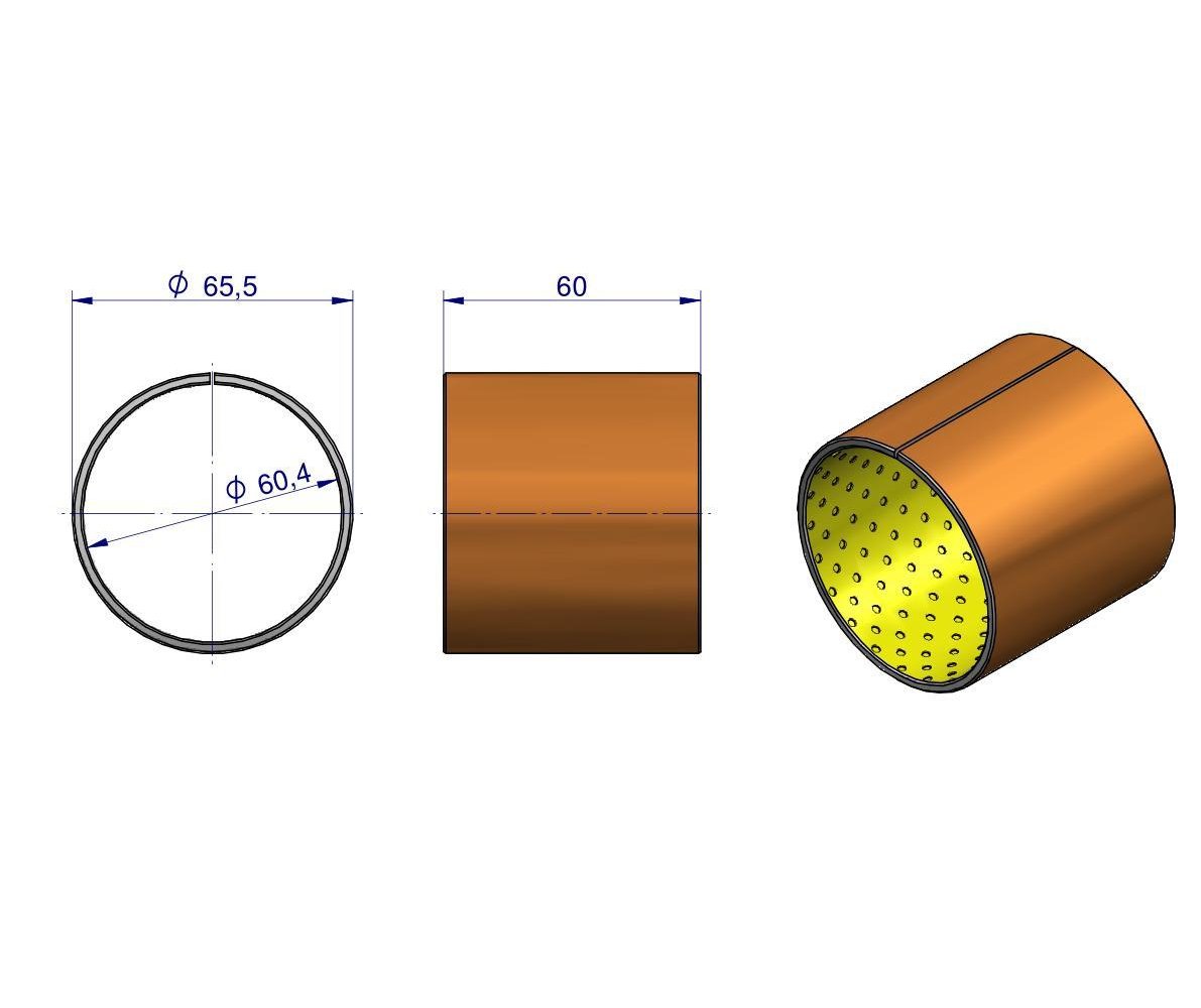 Tuleja sworznia osi przedniej Zetor