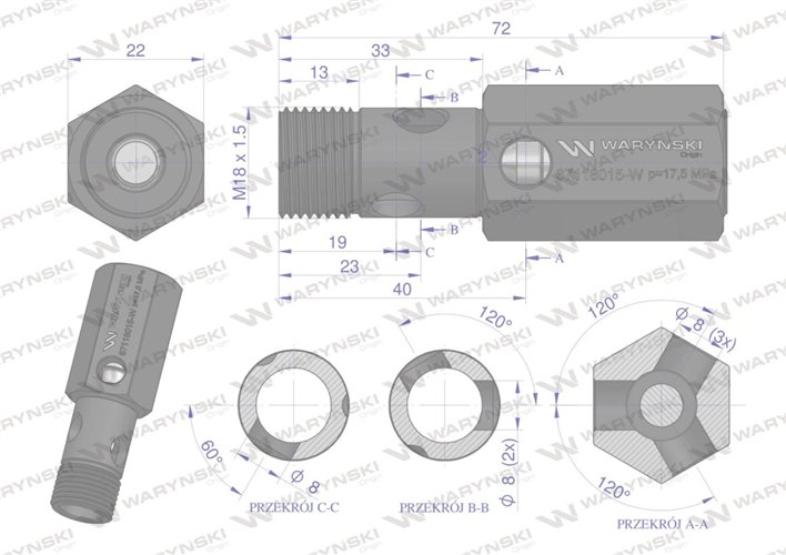Zawór bezpieczeństwa cylindra do Zetora WARYŃSKI