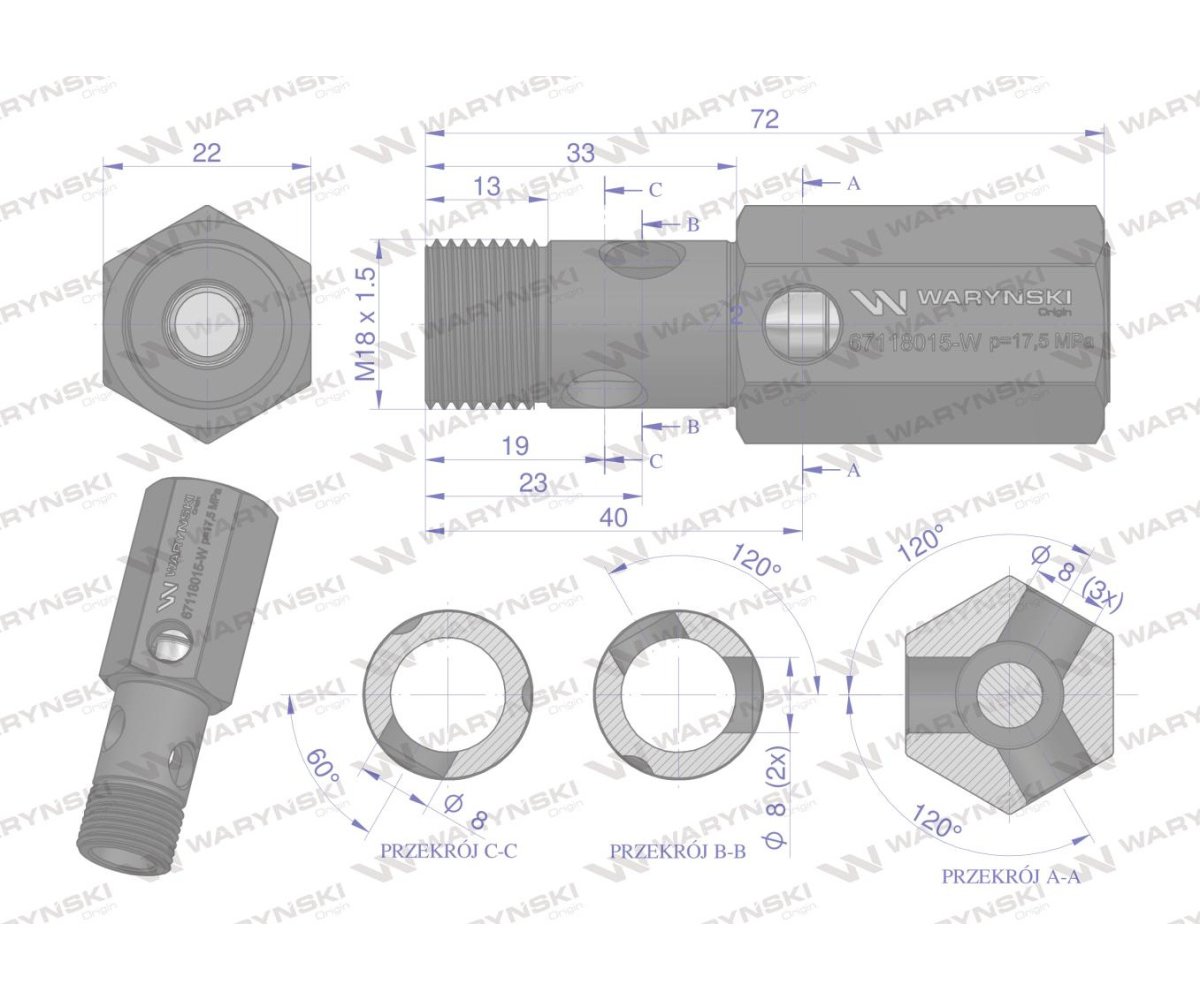 Zawór bezpieczeństwa cylindra do Zetora WARYŃSKI