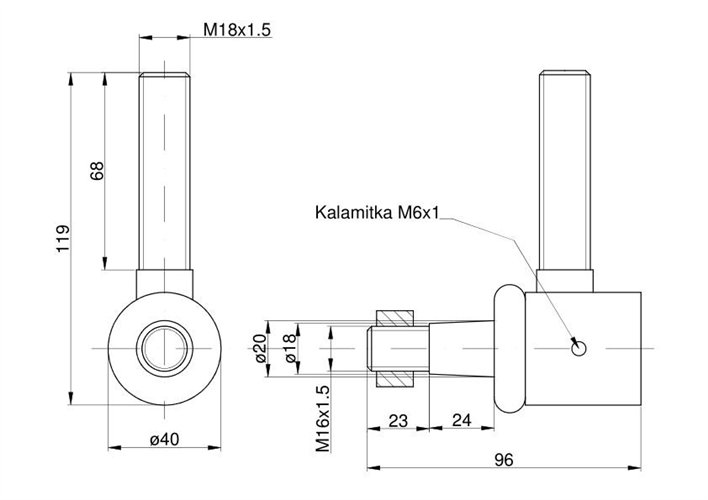 Przegub układu kierowniczego prawy Zetor Czeski