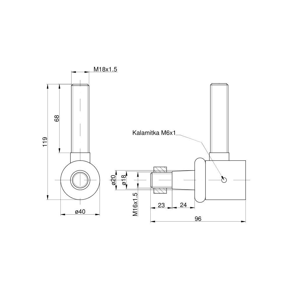 Przegub układu kierowniczego prawy Zetor Czeski