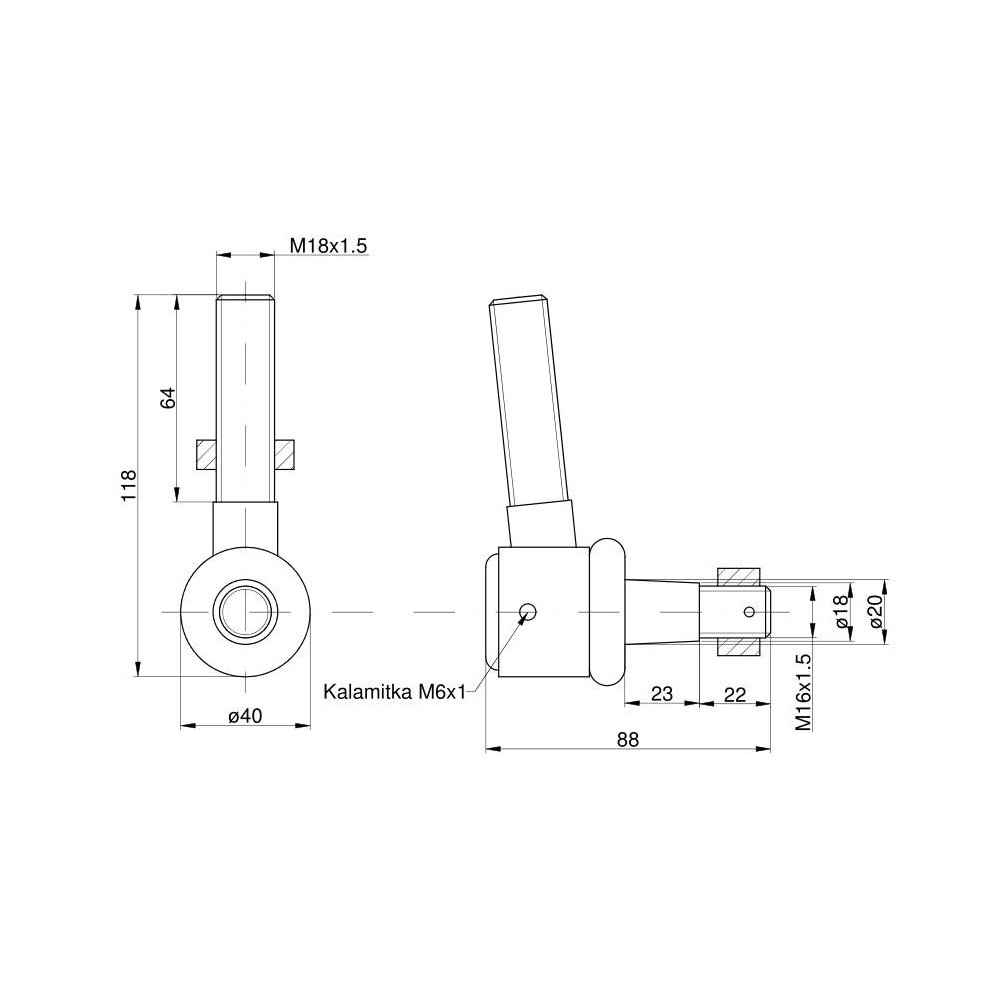 Przegub układu kierowniczego Zetor prawy
