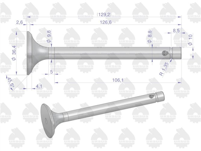 Zawór wydechowy do Zetora ORYGINAŁ URSUS ( sprzedawane po 4 )