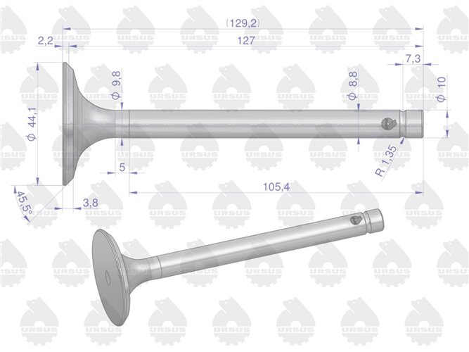 Zawór ssący do Zetora ORYGINAŁ URSUS ( sprzedawane po 4 )