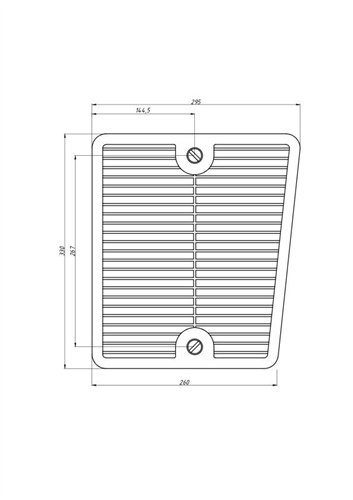 Kratka boczna maski prawa Zetor Czeska