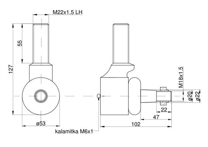 Przegub lewy 9540 10540 Zetor Polski