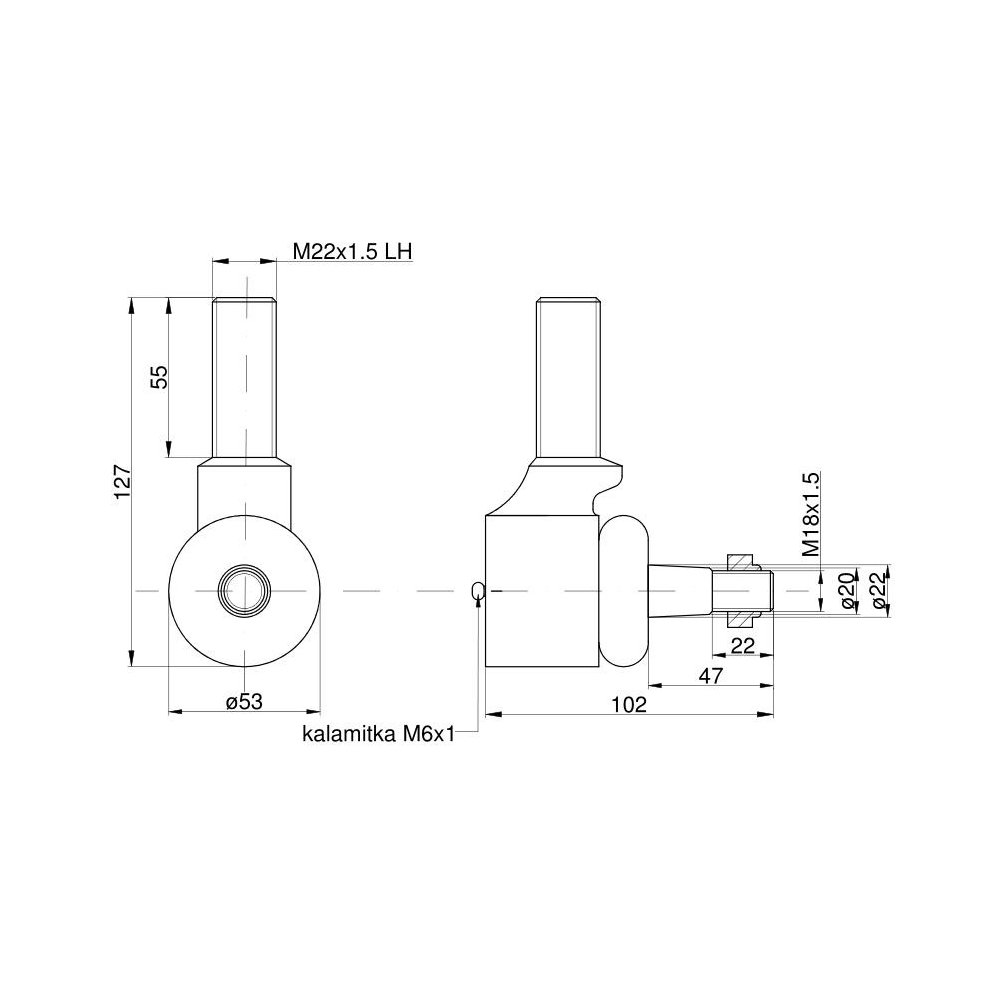 Przegub lewy 9540 10540 Zetor Polski