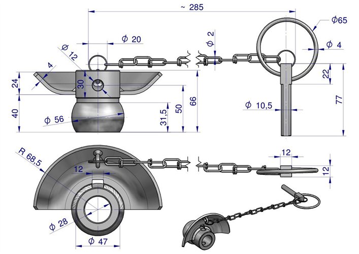 Kula z kołnierzem hartowana kat. 2-2 56X28 Waryński