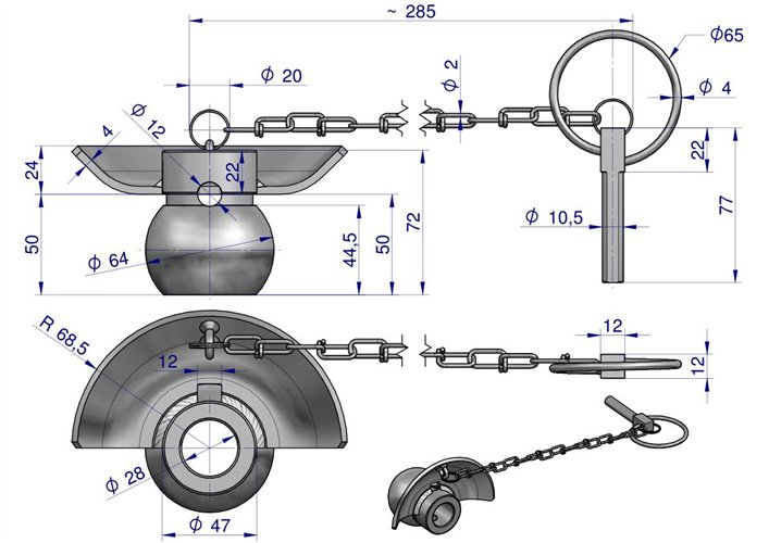 Kula z kołnierzem hartowana kat. 2-3 64X28 Waryński