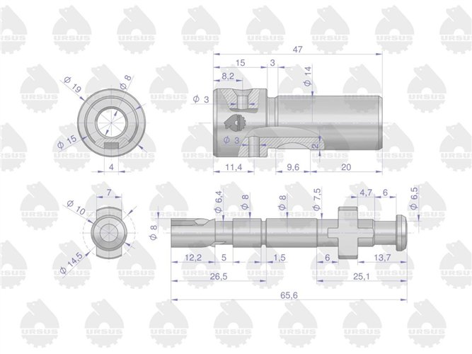 Element tłoczący pompy wtryskowej C-360 FPE8-3A ORYGINAŁ URSUS