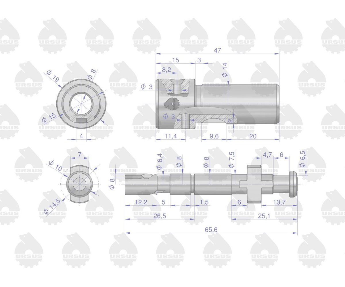 Element tłoczący pompy wtryskowej C-360 FPE8-3A ORYGINAŁ URSUS
