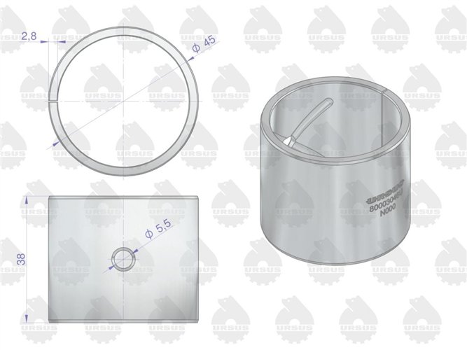 Tuleja korbowodu ( nominał ) N-0,00 C-385 ORYGINAŁ URSUS