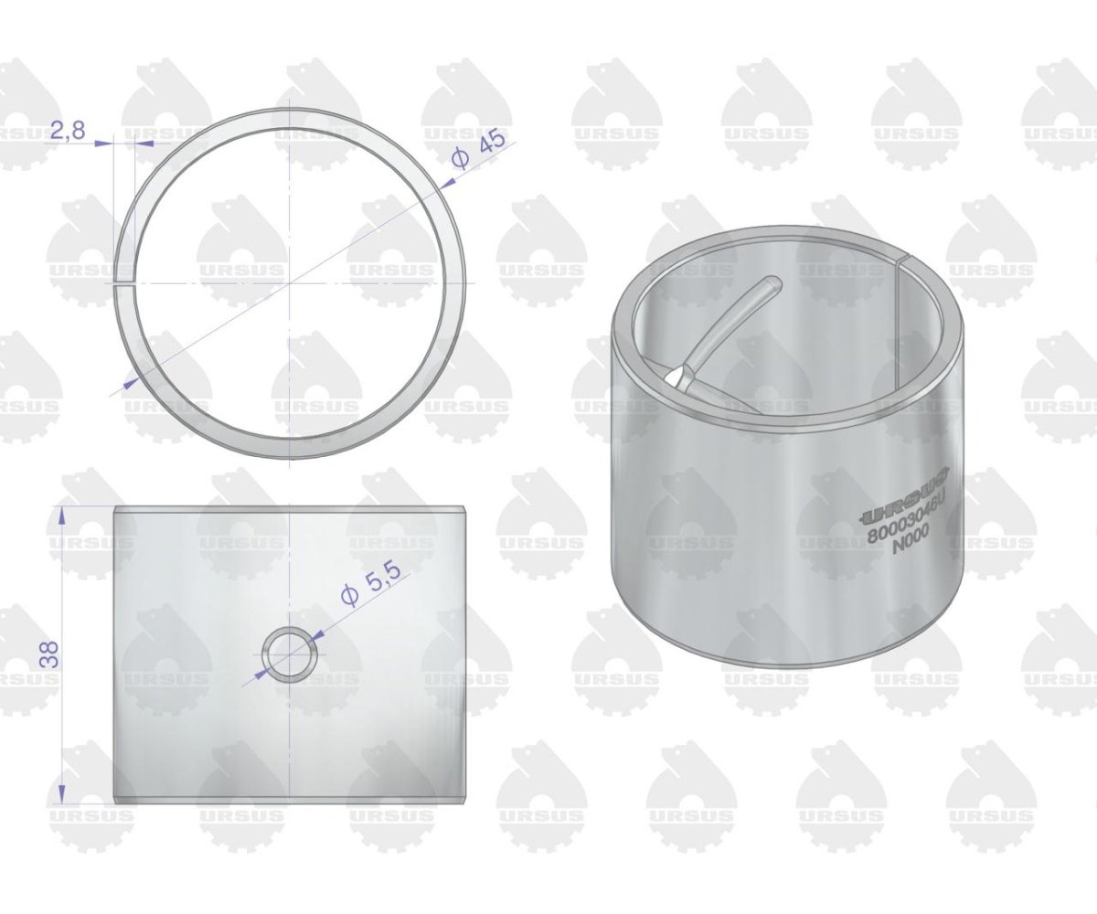 Tuleja korbowodu ( nominał ) N-0,00 C-385 ORYGINAŁ URSUS