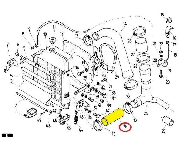 Przewód gumowy zbrojony płótnem 86013024 C-385 6-cyl ORYGINAŁ URSUS