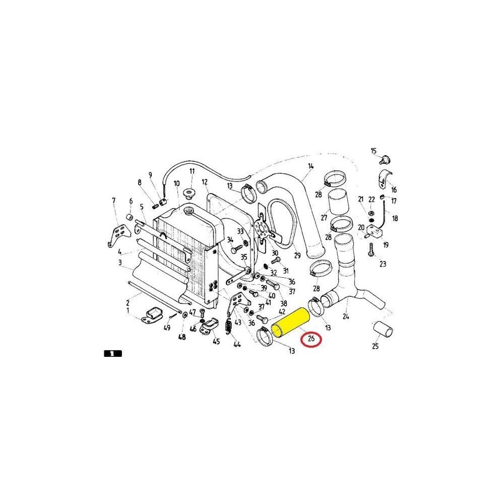 Przewód gumowy zbrojony płótnem 86013024 C-385 6-cyl ORYGINAŁ URSUS