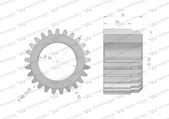 Koło centralne wzmacniacza momentu C-385 WARYŃSKI