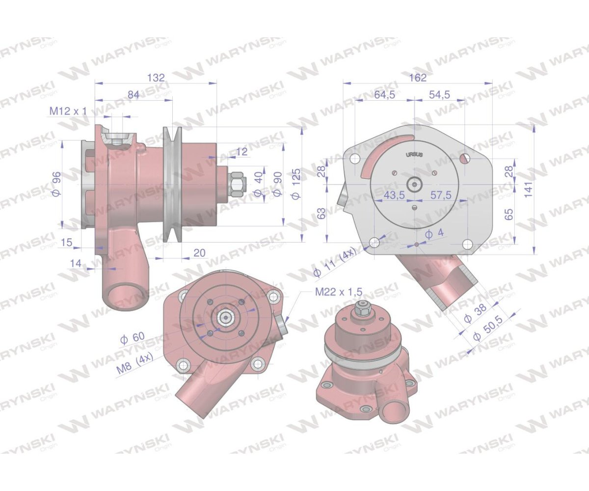 Pompa wody Niska I pasek C-385 WARYŃSKI