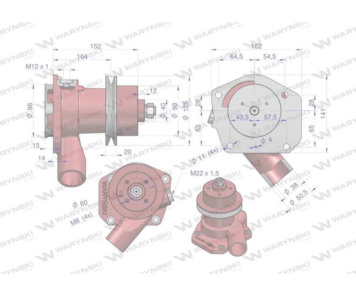 Pompa wody Wysoka I pasek C-385 WARYŃSKI