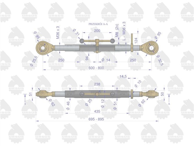 Łącznik centralny C-385 6-cyl. 89450999 ORYGINAŁ URSUS