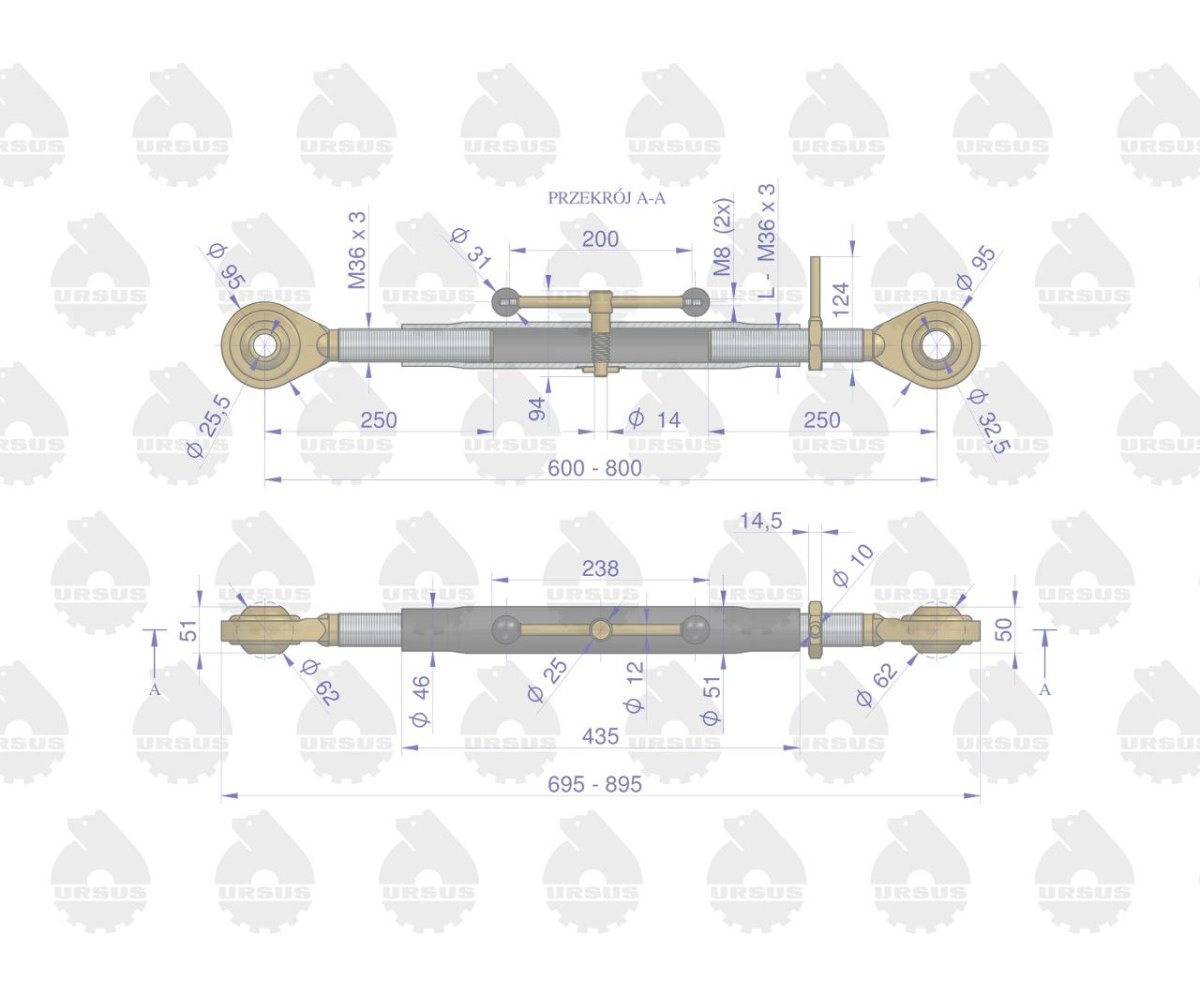 Łącznik centralny C-385 6-cyl. 89450999 ORYGINAŁ URSUS