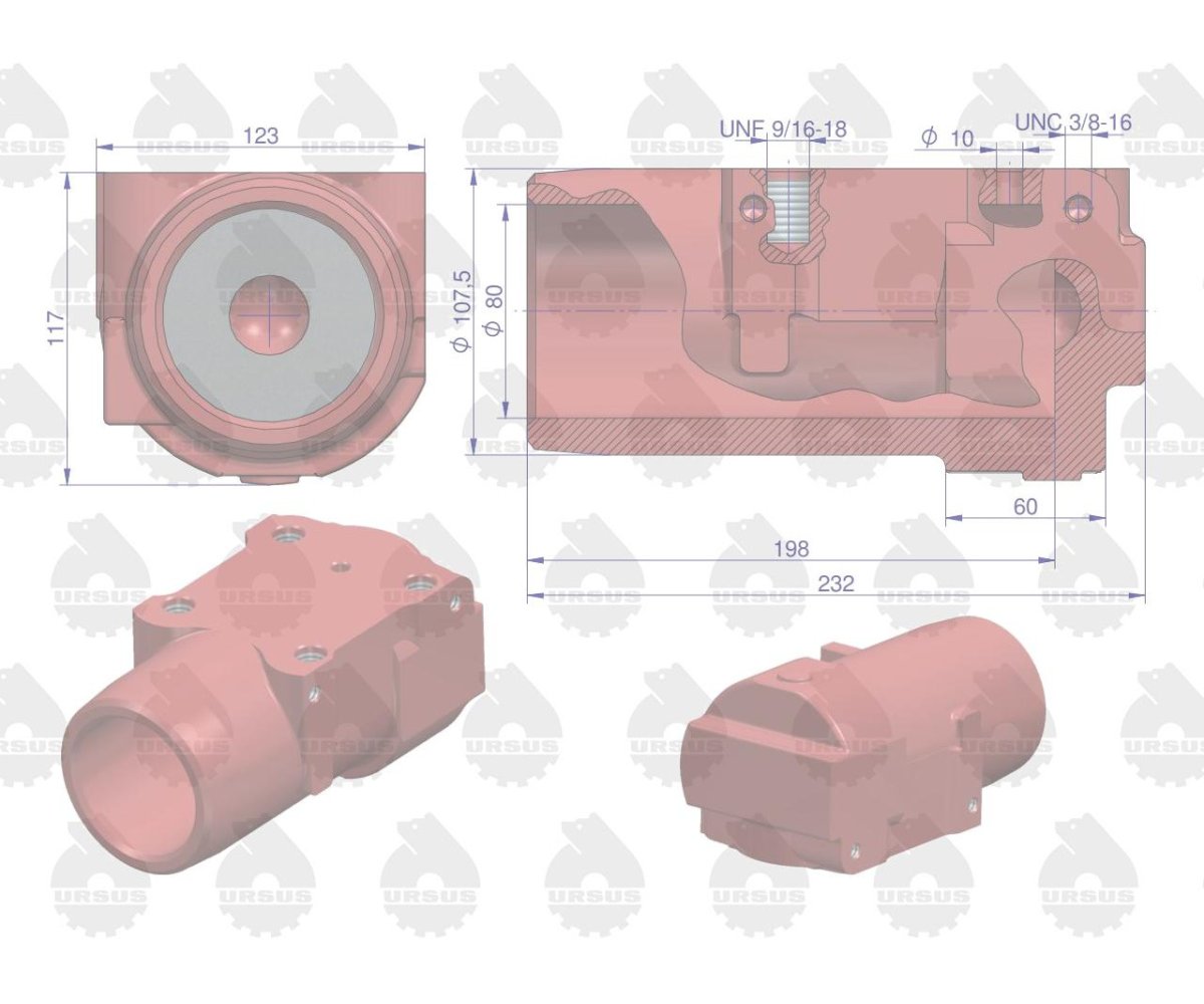 Cylinder podnośnika MF-3 ORYGINAŁ URSUS