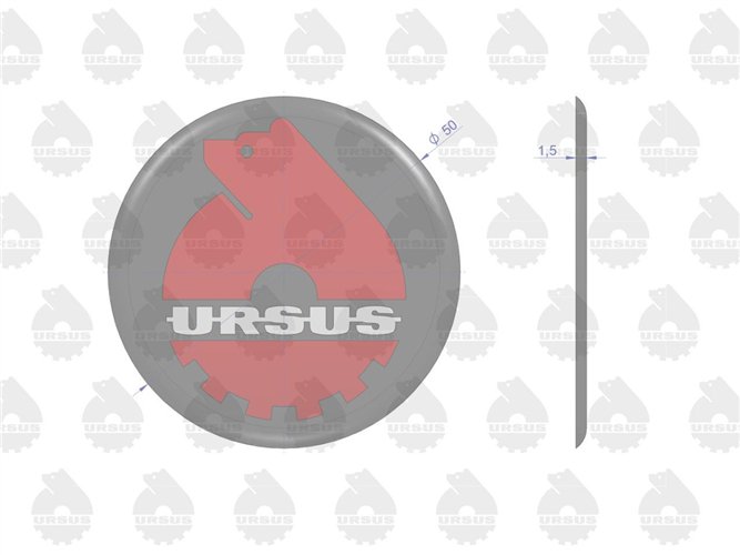 Emblemat, naklejka wypukła 3D-w1 ORYGINAŁ URSUS ( sprzedawane po 5 )