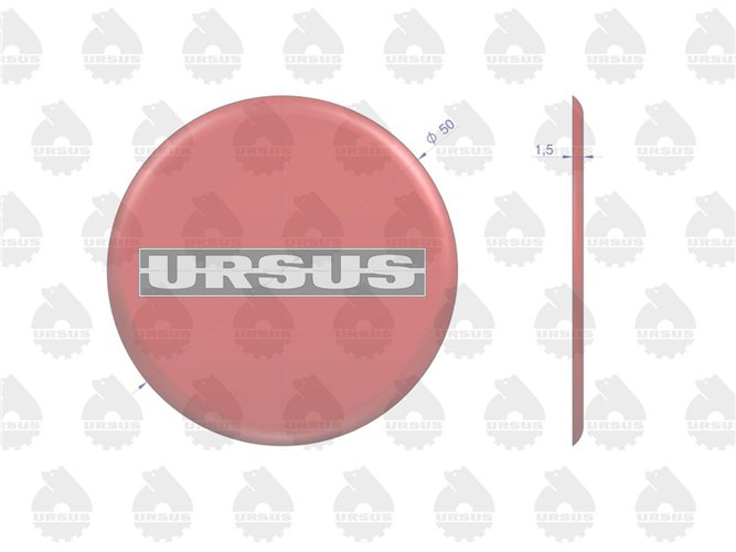 Emblemat. naklejka wypukła 3D-w2 ORYGINAŁ URSUS ( sprzedawane po 5 )