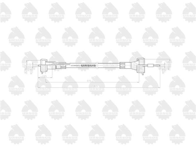 Linka - Licznika MTG (motogodzin) L-575mm/625mm 42341430 C-330 ORYGINAŁ URSUS