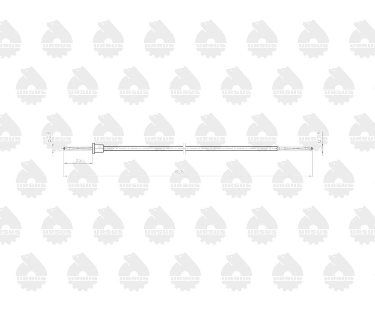 Linka - wkład - Licznika MTG (motogodzin) L-625mm C-330 ORYGINAŁ URSUS