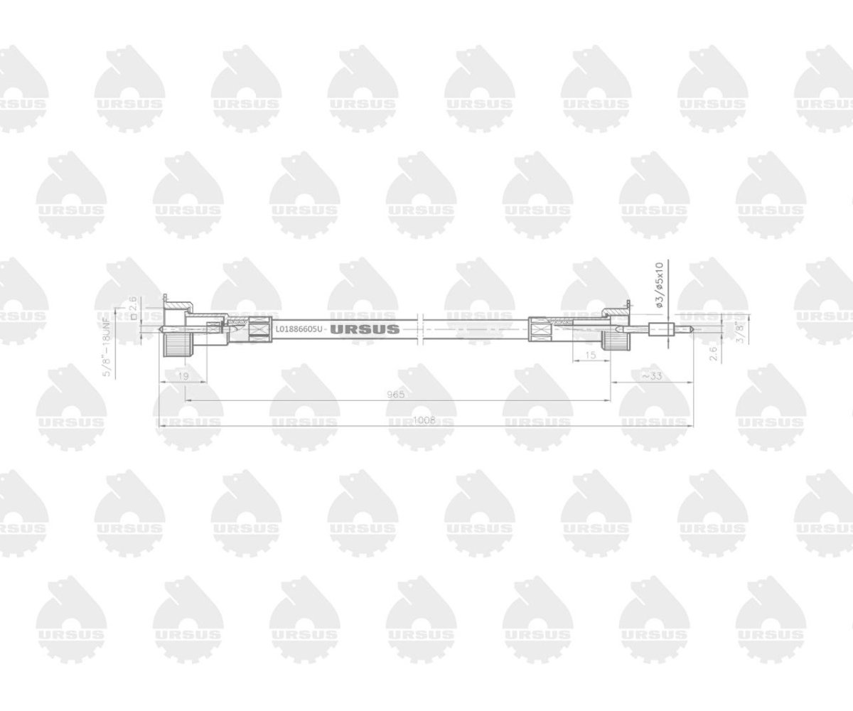 Linka - Licznika MTG (motogodzin) L-965mm C-360 3P ORYGINAŁ URSUS