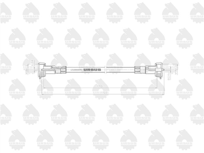 Linka - Licznika MTG (motogodzin) L-1723mm C-385 4 CYL. 15020. 886609 ORYGINAŁ URSUS